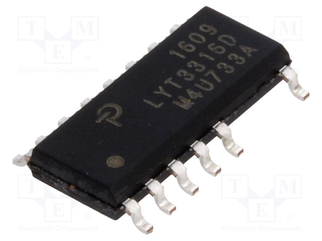 PMIC; AC/DC switcher,LED driver; 85÷265V; Ubr: 650V; SO16B; 4.25Ω