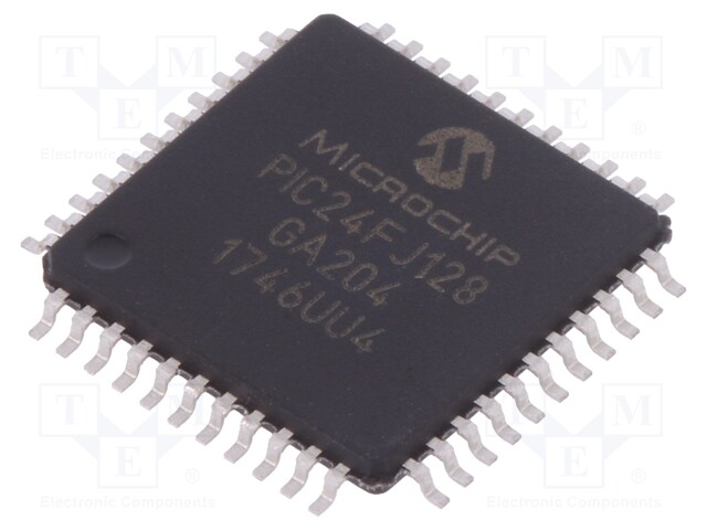 PIC microcontroller; Memory: 128kB; SRAM: 8192B; 2÷3.6VDC; SMD