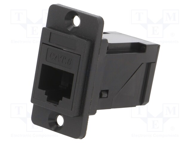 Coupler; DUALSLIM; Cat: 6; Layout: 8p8c; RJ45 socket,both sides