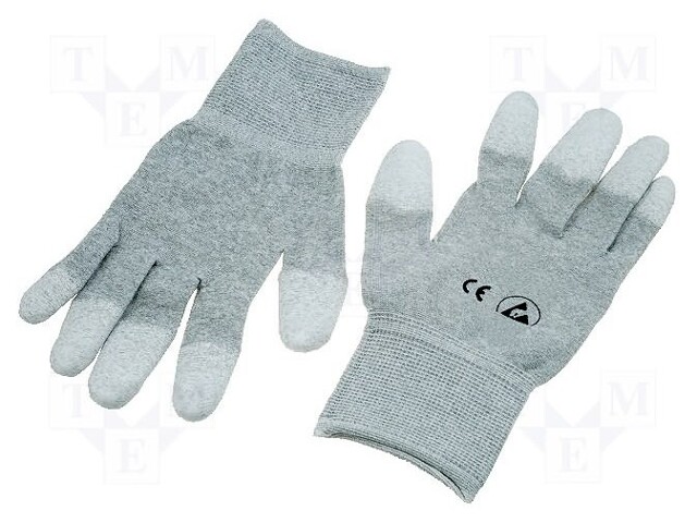 Protective gloves; ESD; S; Mat: polyamide; 1÷100MΩ