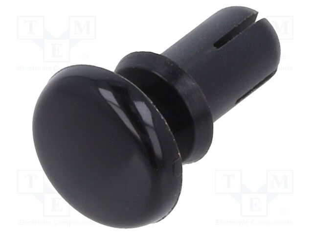 Rivet; polyamide; Rivet diam: 4mm; L.rivet: 7.1mm; Colour: black