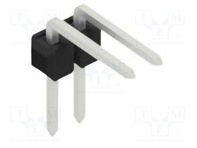 Connector: pin strips; pin header; male; PIN: 2; 2.54mm; THT; 1x2