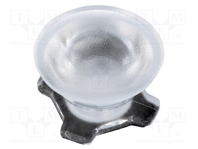 LED lens; round; milky; 40÷48°; Mounting: adhesive tape; H: 12mm