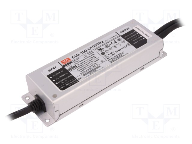 Power supply: switched-mode; LED; 99.75W; 48÷95VDC; 1.05A; IP67