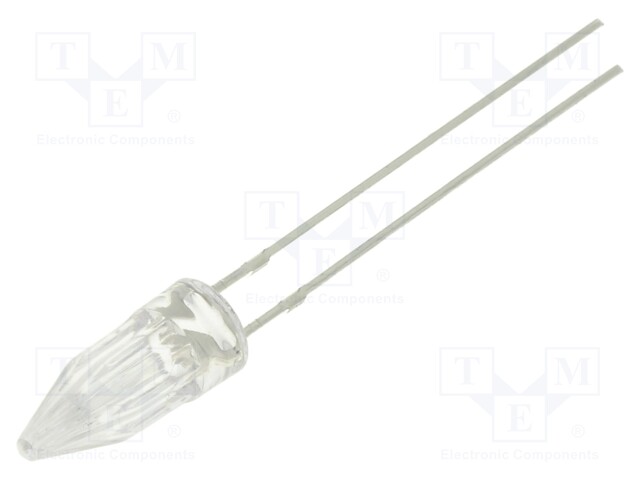 LED; 5mm; blue; 1120÷1560mcd; 100°; Front: Rocket; 2.9÷3.4V; THT