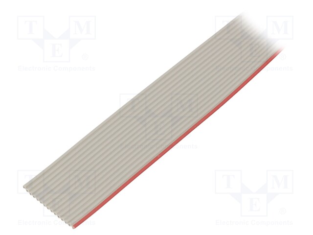 Wire: ribbon; 1.27mm; stranded; Cu; 15x28AWG; unshielded; grey