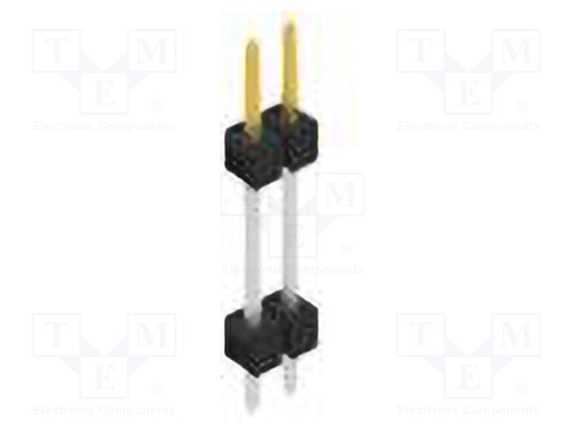 Connector: pin strips; pin header; male; PIN: 2; 2.54mm; THT; 1x2