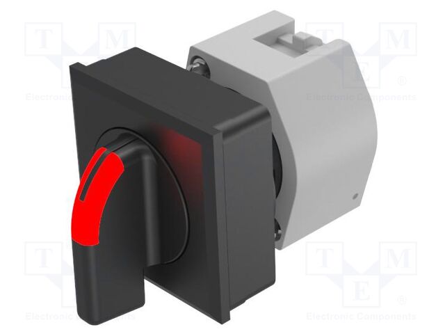 Switch: rotary; 30mm; Stabl.pos: 3; black; BA9S,LED; IP65; prominent