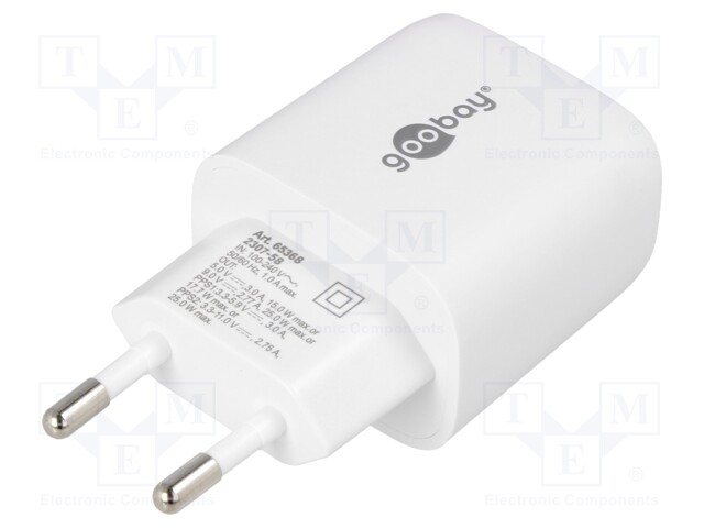 Power supply: switched-mode; plug; 25W; Plug: EU; Usup: 110÷240VAC