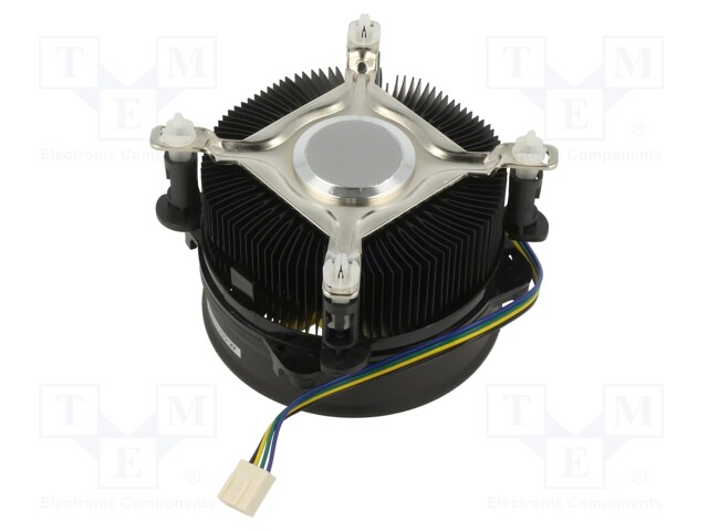 Heatsink: extruded; 12VDC; aluminium; 96.5m3/h; H: 62.3mm; W: 94.8mm