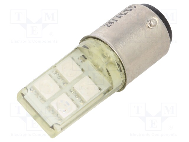 LED lamp; yellow; BA15D; 24VDC; 24VAC