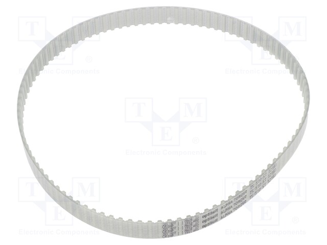 Timing belt; T5; W: 16mm; H: 2.2mm; Lw: 620mm; Tooth height: 1.2mm