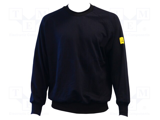 Sweatshirt; ESD; XL; EN 61340-5-1; blue