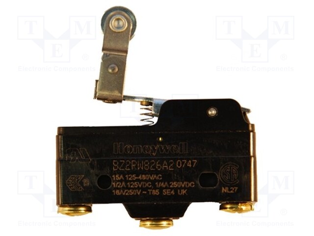 Microswitch SNAP ACTION; SPDT; 15A/250VAC; Rcont max: 15mΩ; Pos: 2