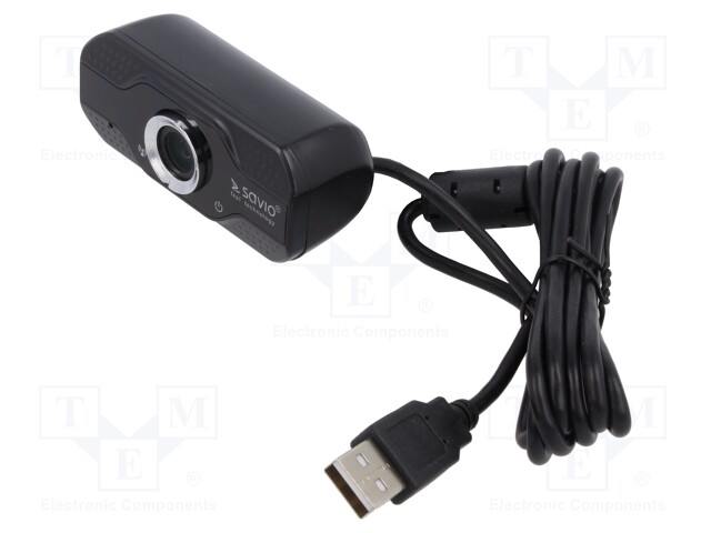 Webcam; black; USB A; Features: Full HD 1080p,PnP; 1.5m; clip; 120°