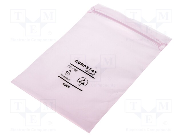 Protection bag; ESD; L: 152mm; W: 102mm; D: 50um; Features: self-seal