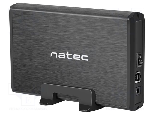 Hard discs housing: 3,5"; LED status indicator; aluminium; black