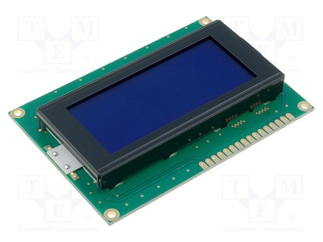 Display: LCD; alphanumeric; STN Negative; 16x4; blue; 87x60x13.6mm