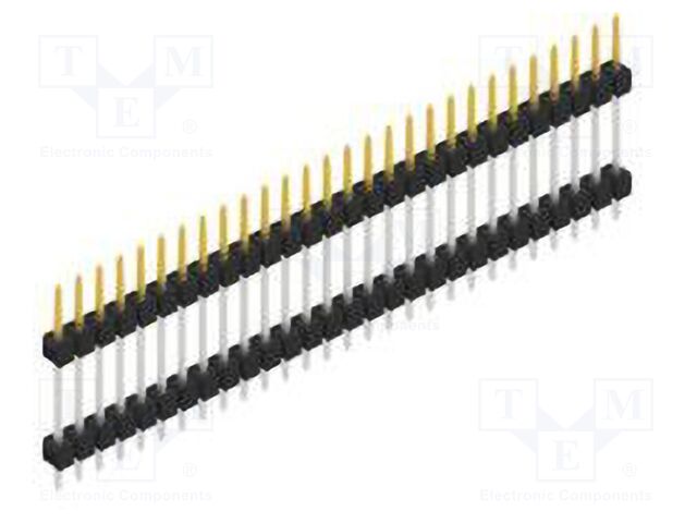 Connector: pin strips; pin header; male; PIN: 28; 2.54mm; THT; 1x28