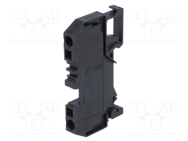 Splice terminal: rail; 0.08÷4mm2; ways: 1; terminals: 2; black; 800V
