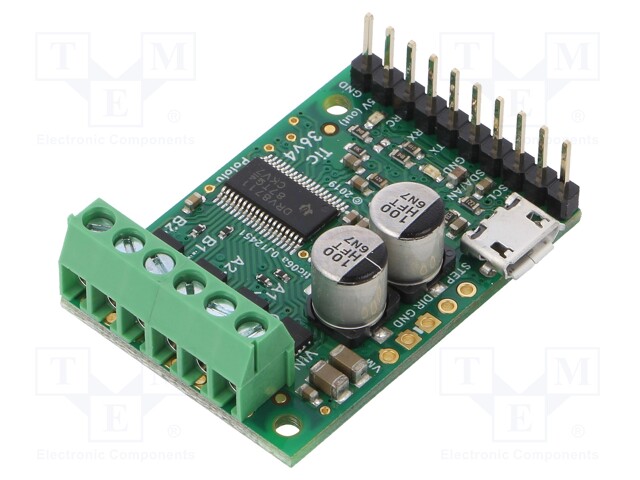Stepper motor controller; I2C,PWM,RC,TTL,USB,analog; 4A