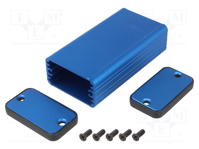 Enclosure: with panel; 1455; X: 45mm; Y: 25mm; Z: 80mm; aluminium