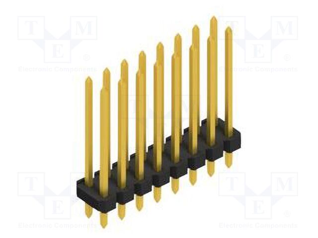 Connector: pin strips; pin header; male; PIN: 16; 2.54mm; THT; 2x8
