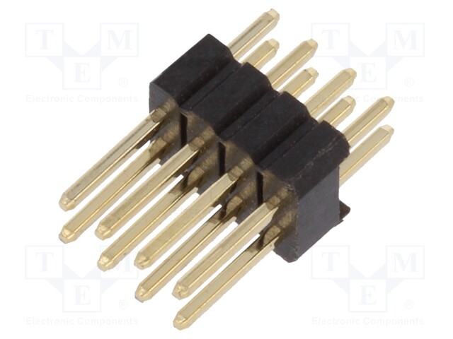 Pin header; pin strips; male; PIN: 8; straight; 1.27mm; THT; 2x4