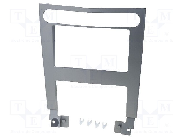 Radio mounting frame; Nissan; 2 DIN; silver