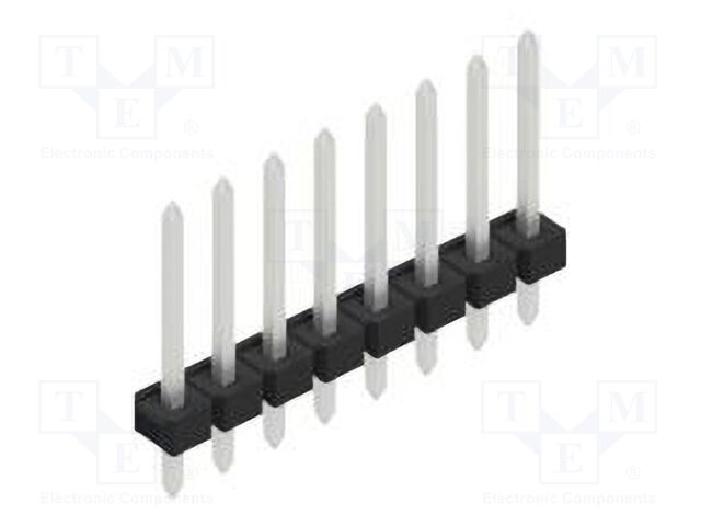 Connector: pin strips; pin header; male; PIN: 8; 2.54mm; THT; 1x8