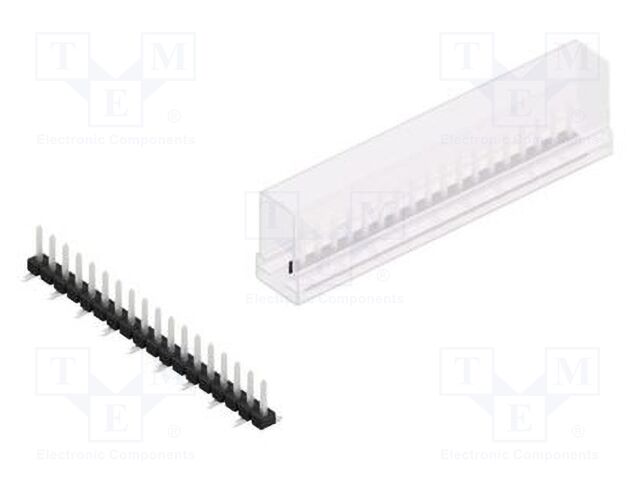 Connector: pin strips; pin header; male; PIN: 18; 2.54mm; SMT; 1x18