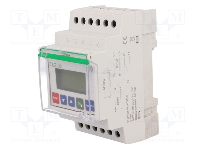 Counter: electronical; progressive/reversing; LCD; working time
