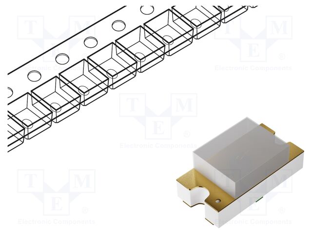 LED; green; SMD; 1608; 150÷250mcd; 1.6x0.8x0.6mm; 130°; 5mA; 68mW