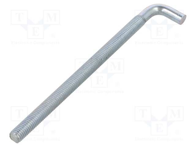 Hook; straight; steel; zinc; Thread len: 145mm; Overall len: 170mm