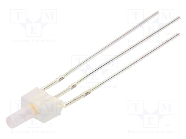 LED; 2mm; red/warm white; bicolour; 90°; Front: flat; anode; THT