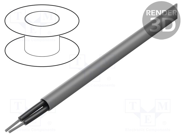 Wire; ÖLFLEX® 440 P; 2x0,75mm2; unshielded; 300/500V; PUR; Cu; grey
