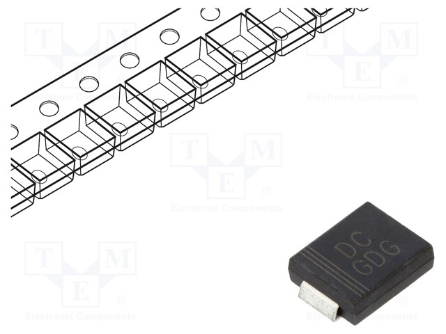 Diode: TVS; 1.5kW; 6.67V; 145.6A; unidirectional; SMC; reel,tape