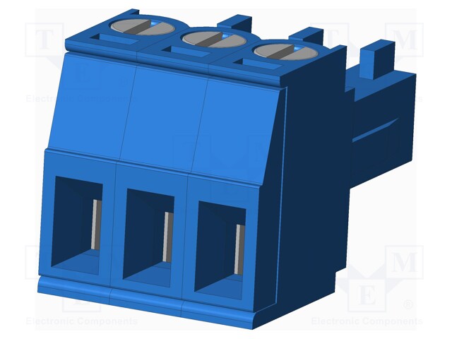 Connector: pluggable terminal block; plug; female; straight; blue