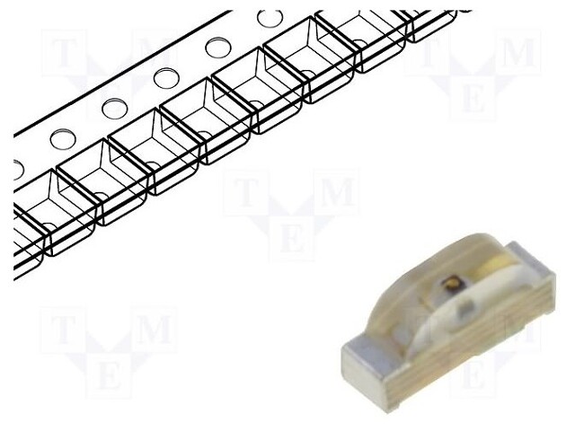 LED; SMD; 0802; blue; 36÷90mcd; 2.1x1x0.6mm; 120°; 3.3÷4V; 20mA