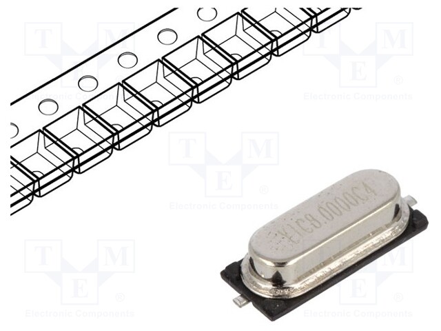 Resonator: quartz; 8MHz; ±30ppm; 20pF; SMD; HC49SM