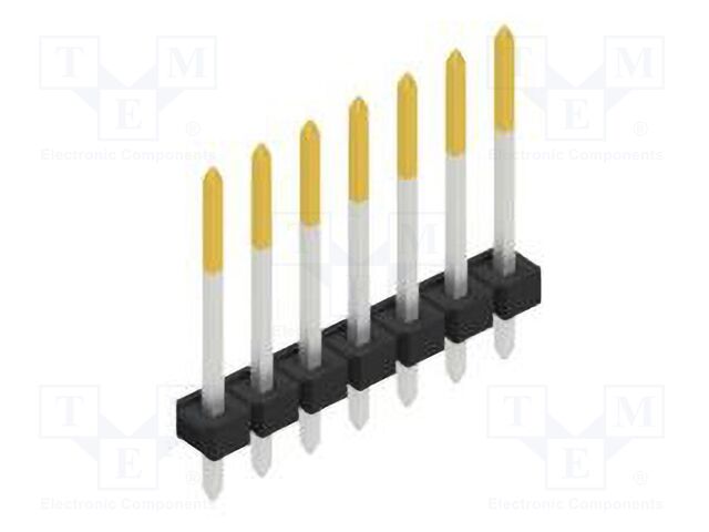 Connector: pin strips; pin header; male; PIN: 7; 2.54mm; THT; 1x7