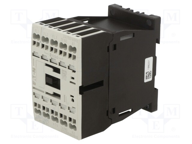 Contactor: 3-pole; NO x3; Auxiliary contacts: NO; 24VAC; 9A; DILM9