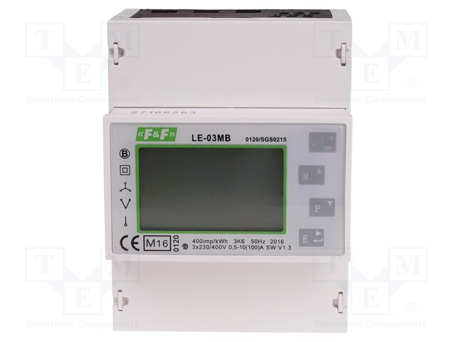 Electric energy meter; digital,mounting; for DIN rail mounting