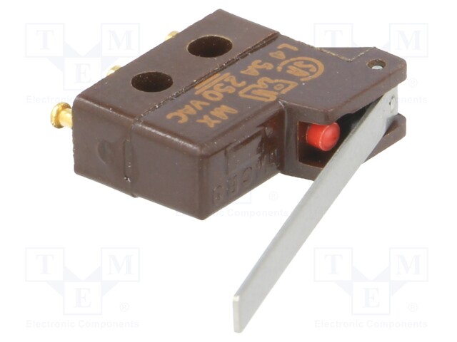 Microswitch SNAP ACTION; with lever; SPDT; 5A/250VAC; OFF-(ON)