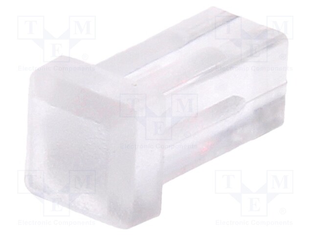 Fibre for LED; square; 3.2x3.2mm; Front: flat; straight