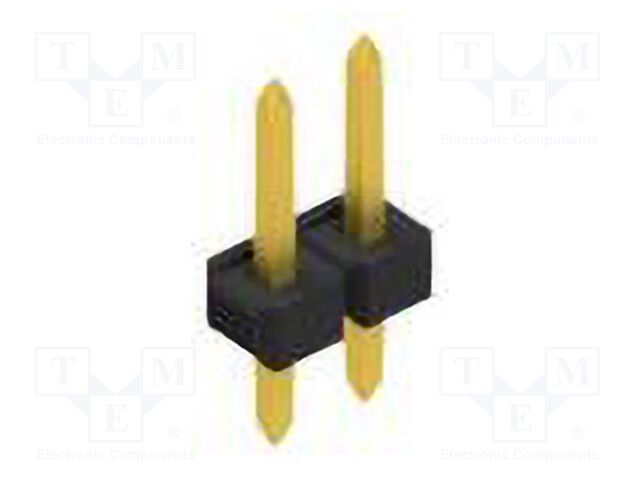 Connector: pin strips; pin header; male; PIN: 2; 2.54mm; THT; 1x2