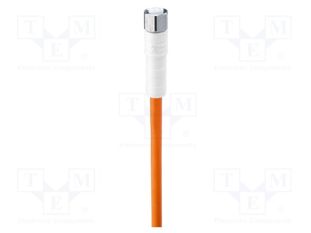 Connection lead; M8; PIN: 4; straight; 5m; female