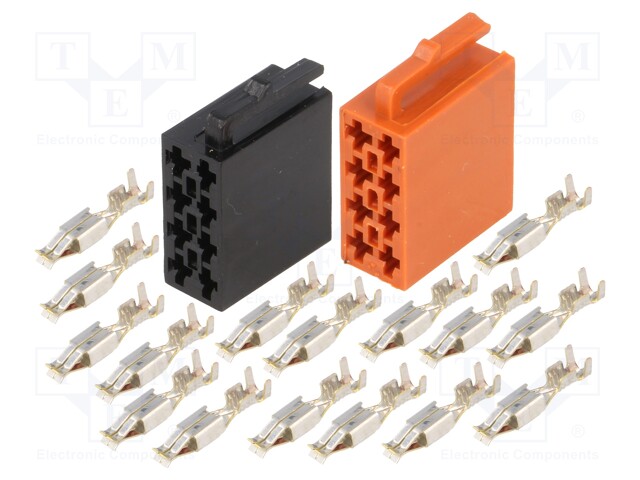 Kit; plug; ISO; PIN: 16; 16 pins,2x housing for ISO plug
