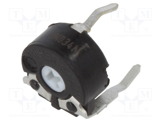 Potentiometer: mounting; single turn,horizontal; 5MΩ; 100mW; ±30%