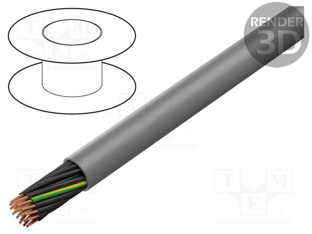 Wire; MEGAFLEX®500; 25G1,5mm2; unshielded; 300/500V; LSZH; Cu; grey